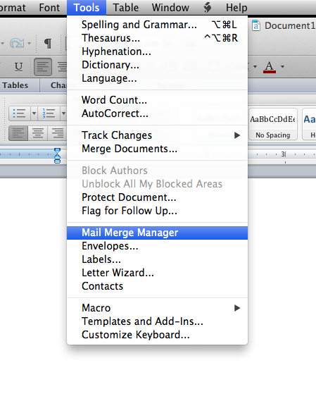 do a mail merge for labels on mac